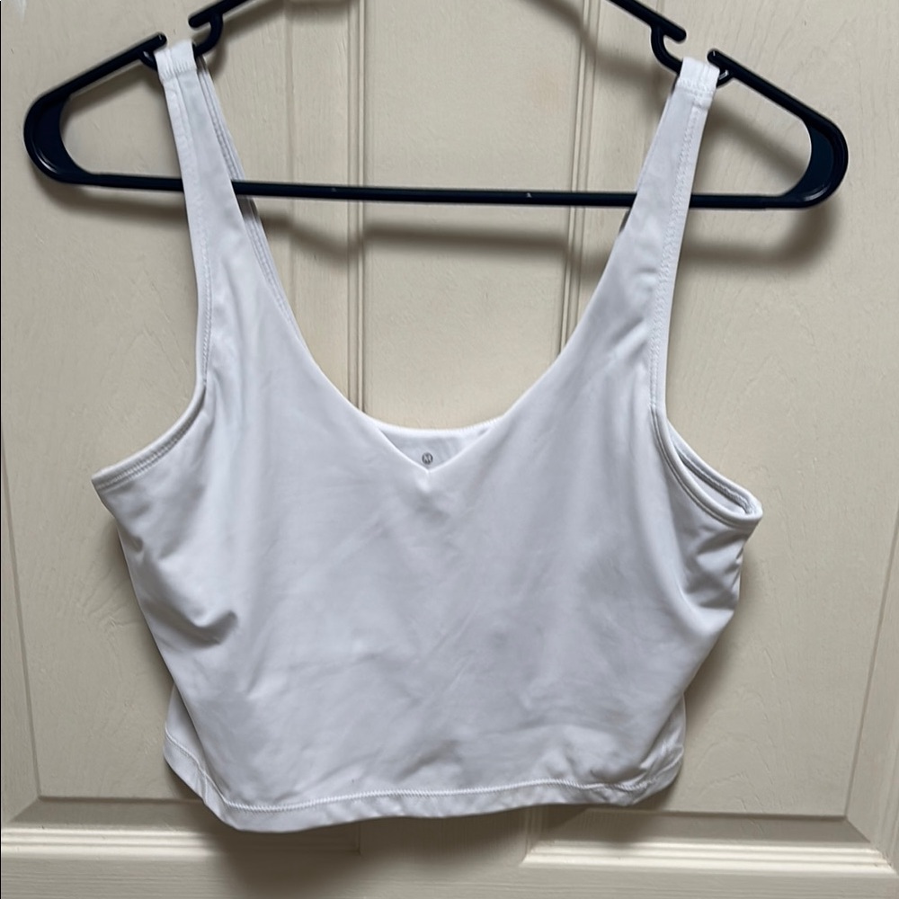 White Tank Top with Built In Bra